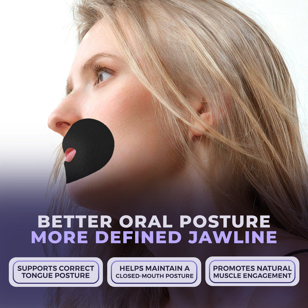 Muzzle® Mouth Tape for Adults (Medium Hold)