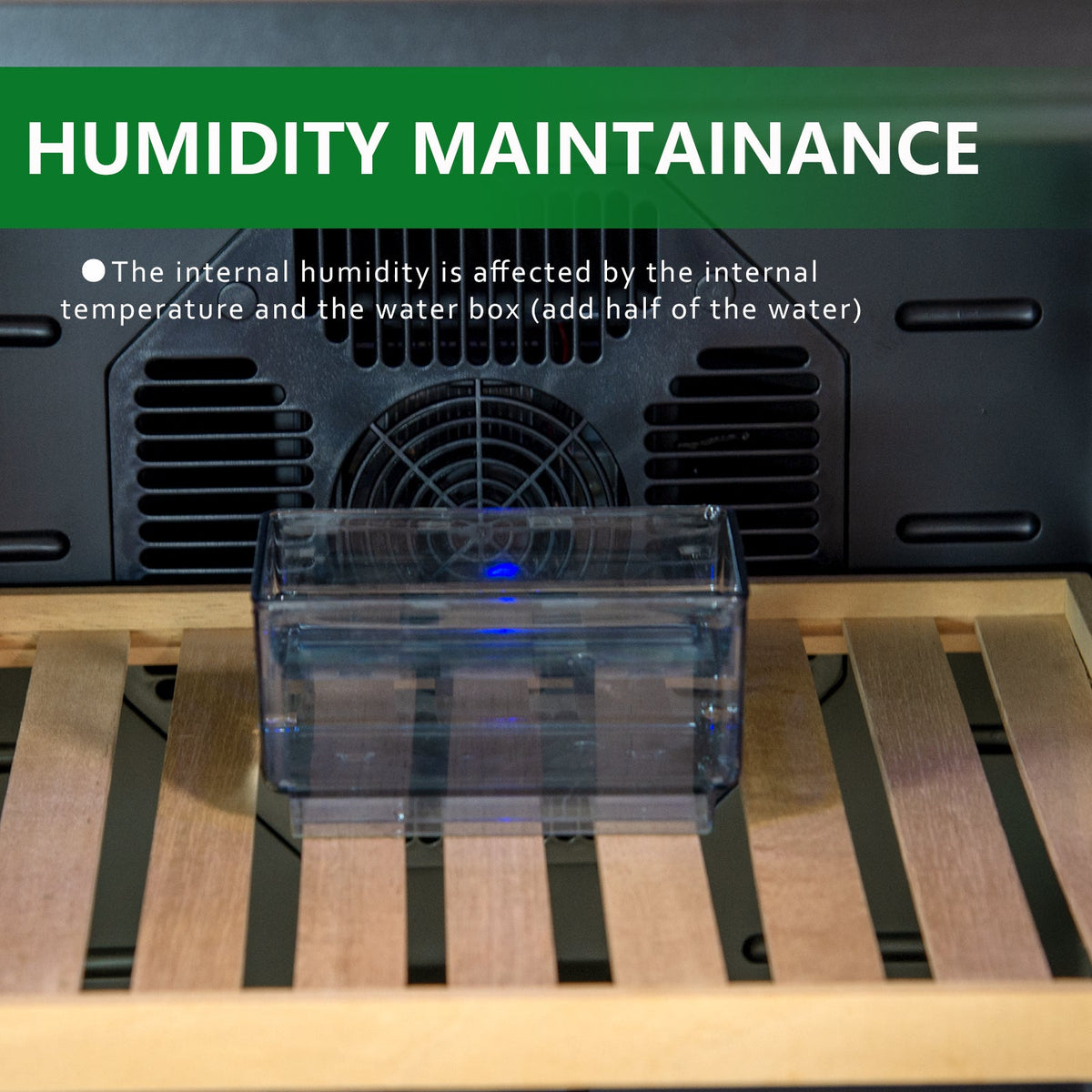 25L Electric Humidor, 150 Counts Capacity Cigar Humidor Humidifiers with Constant Temperature Controller, Cigar Humidor Box with